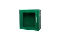 ARKY AED green indoor cabinet with ILCOR AED logo - Front